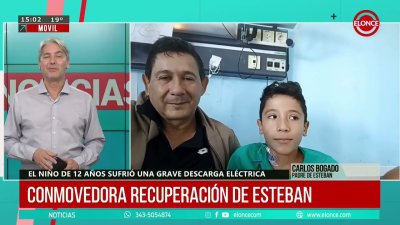 Conmovedora recuperaci&oacute;n de Esteban, el ni&ntilde;o de 12 a&ntilde;os que sufri&oacute; una grave descarga el&eacute;ctrica
